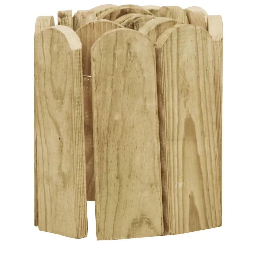Gazonrand 120 cm geïmpregneerd grenenhout groen (3)