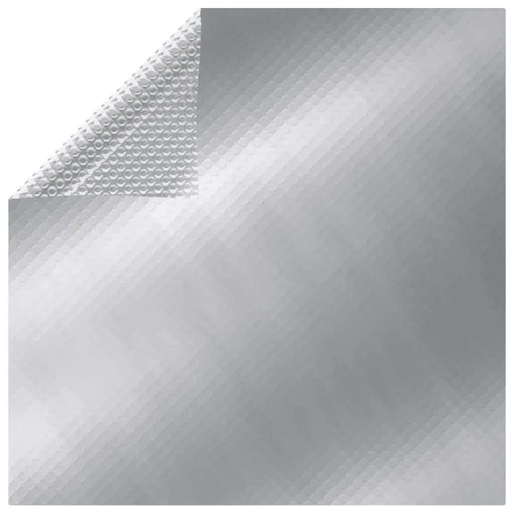 Zwembadhoes rechthoekig 1000x600 cm PE zilverkleurig