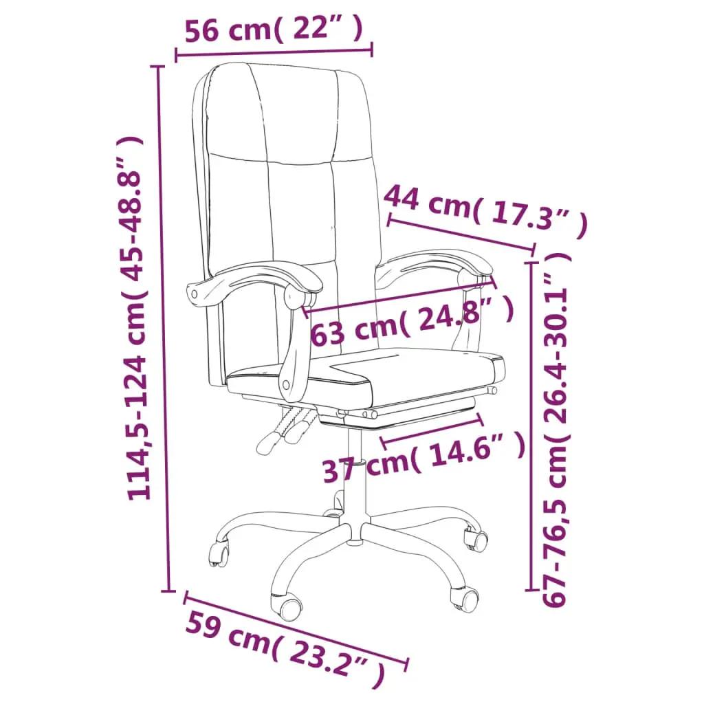 Kantoorstoel verstelbaar stof bruin (10)