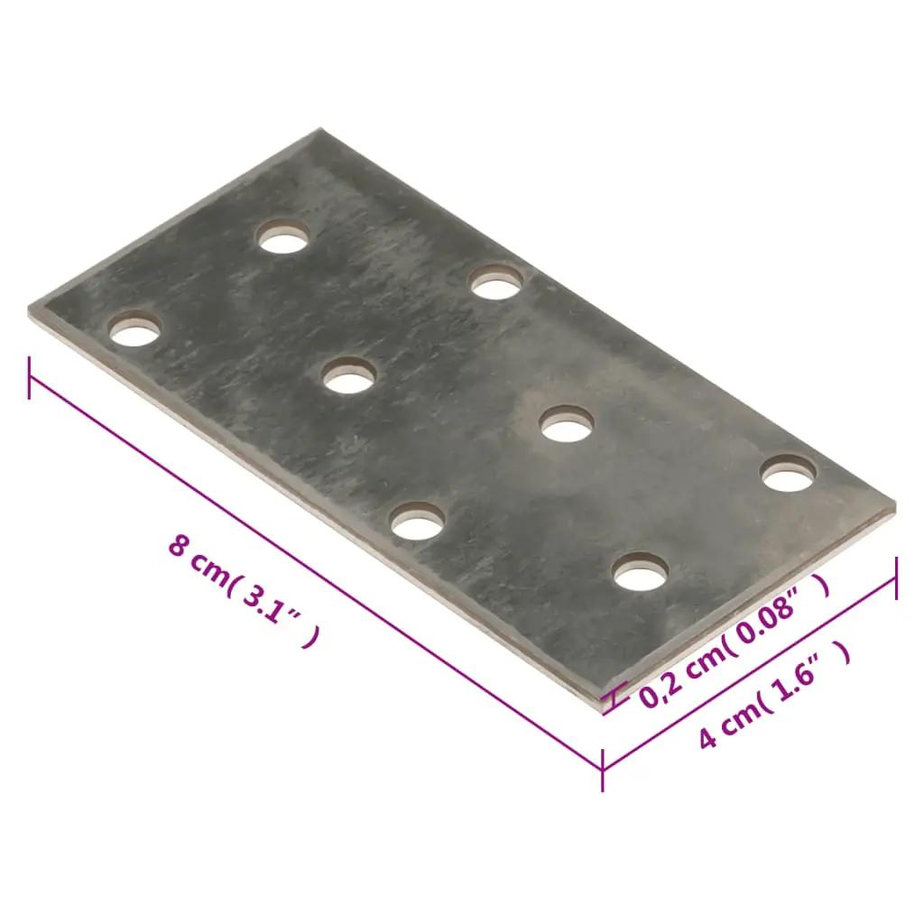 Platen geperforeerd 60 st 2 mm 80x40 mm gegalvaniseerd staal (6)