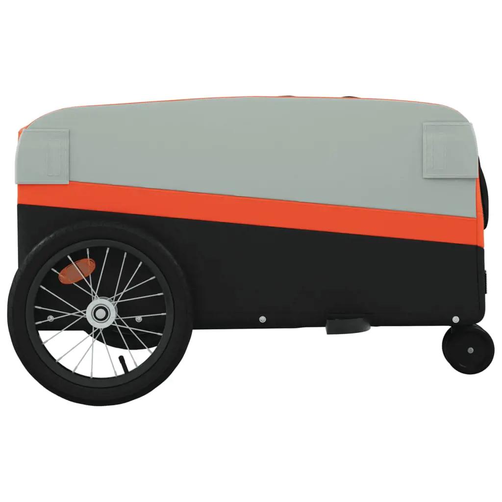 Fietstrailer 45 kg ijzer zwart en oranje (7)