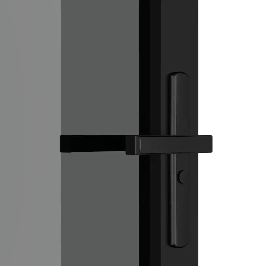 Binnendeur 102,5x201,5 cm ESG-glas en aluminium zwart (5)