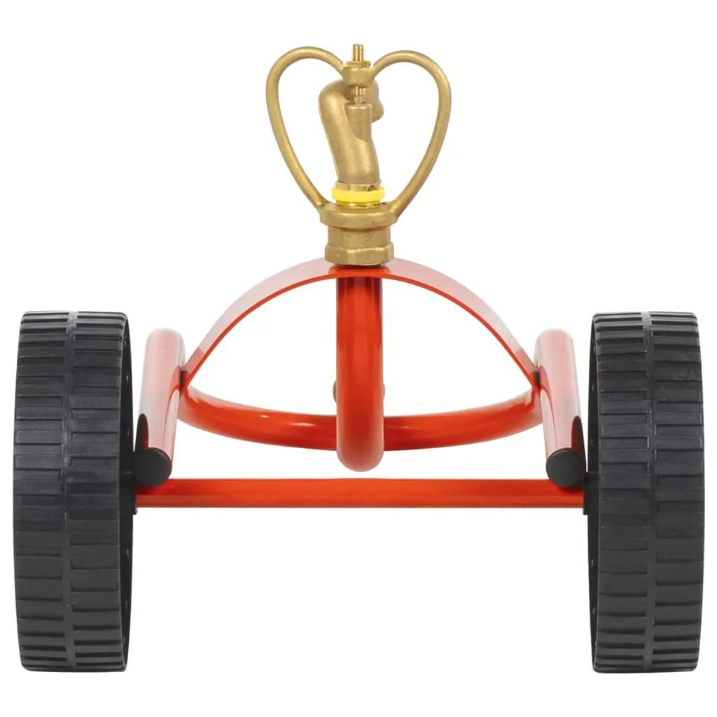 Sproeierslede op wielen met draaibare kop staal rood (4)