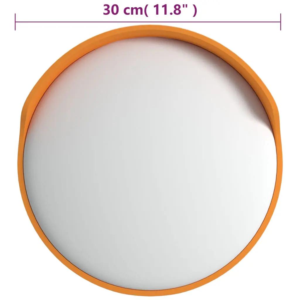 Verkeersspiegel voor buiten convex Ø30 cm polycarbonaat oranje (8)
