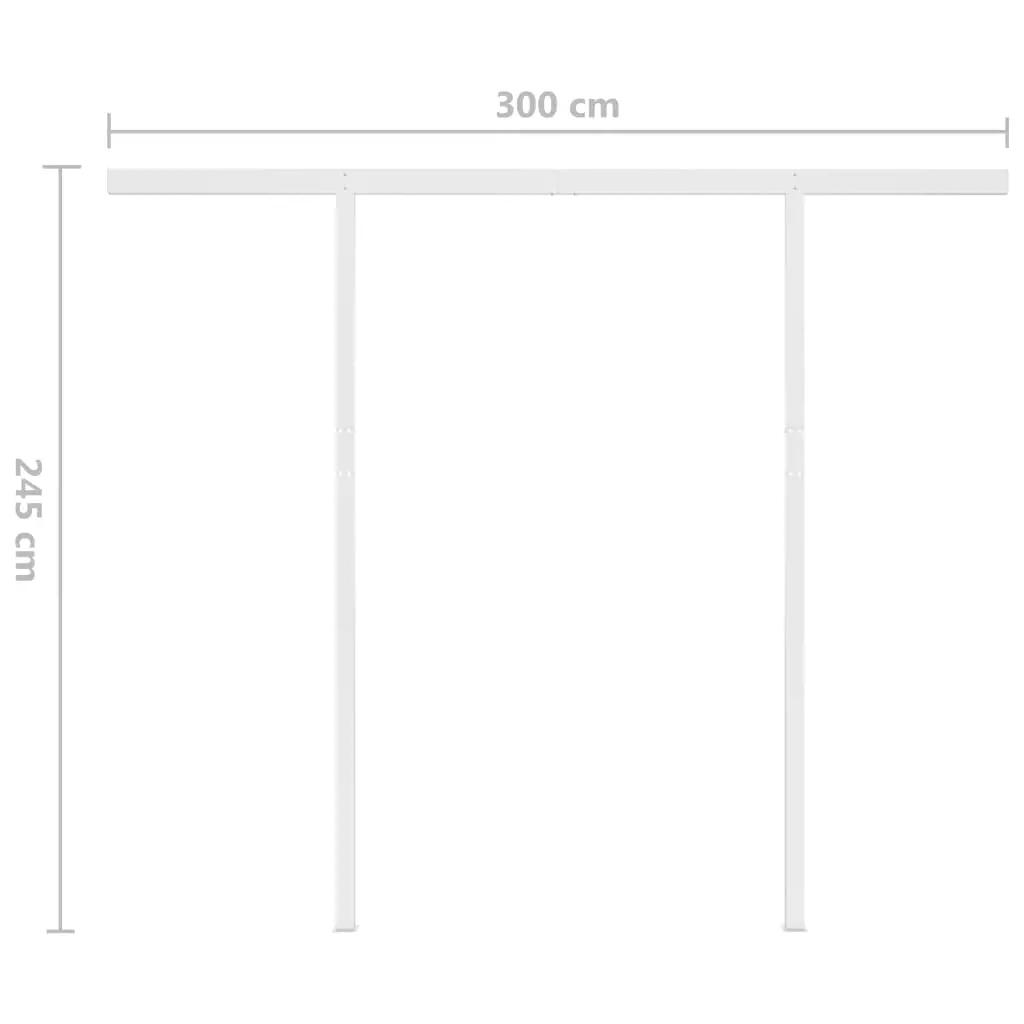 Luifel handmatig uittrekbaar met palen 3,5x2,5 m antracietkleur (11)