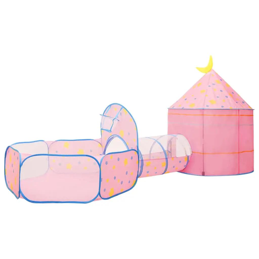 Kinderspeeltent met 250 ballen 301x120x128 cm roze (6)