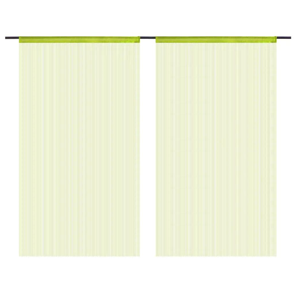 Draadgordijnen 100x250 cm groen 2 st (2)