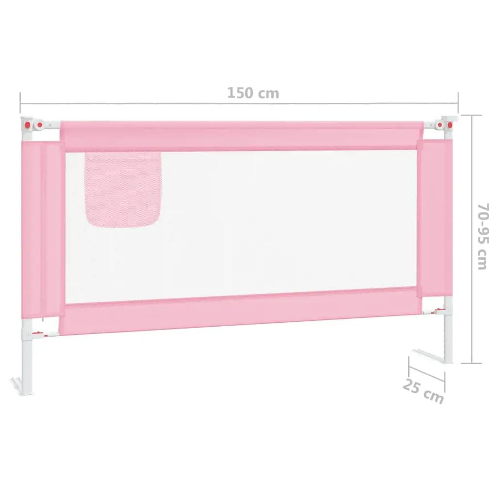 Bedhekje peuter 150x25 cm stof roze (8)