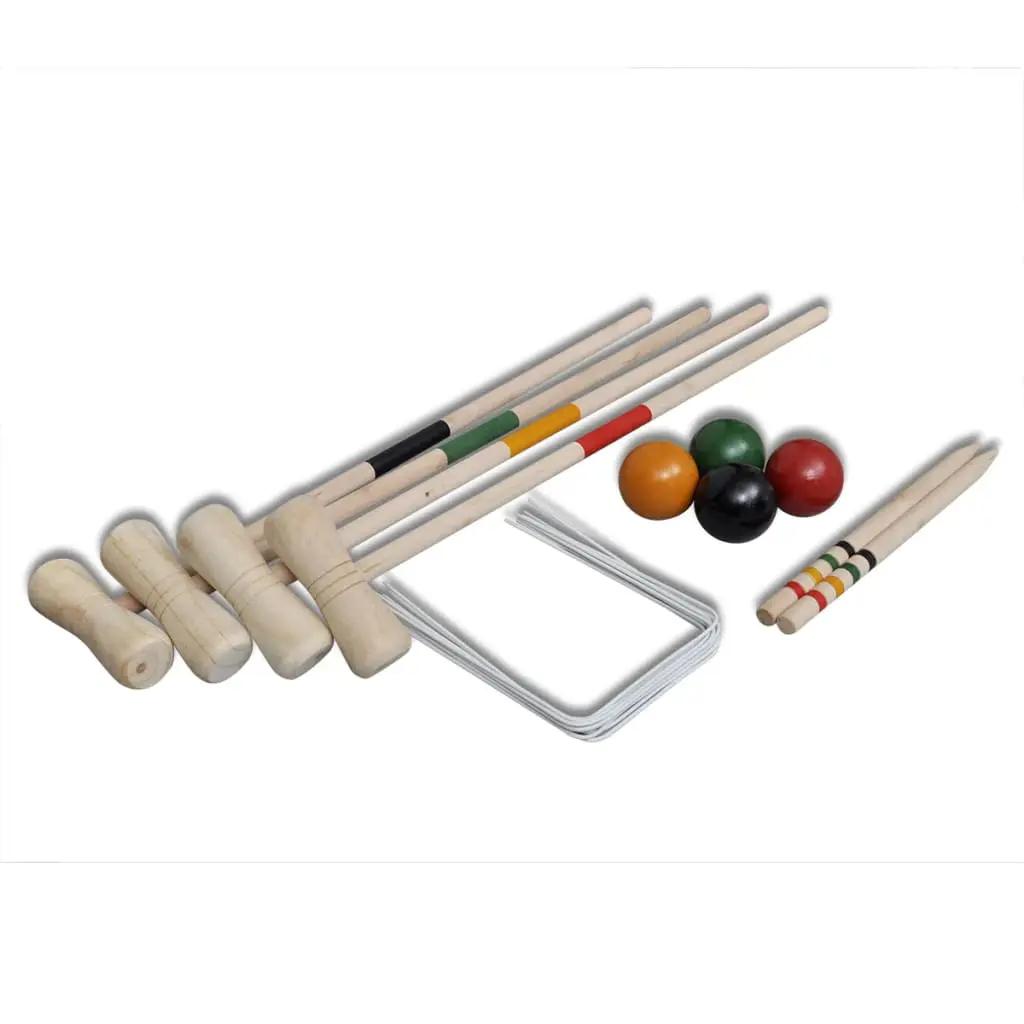 Croquetspel voor 4 spelers hout (3)