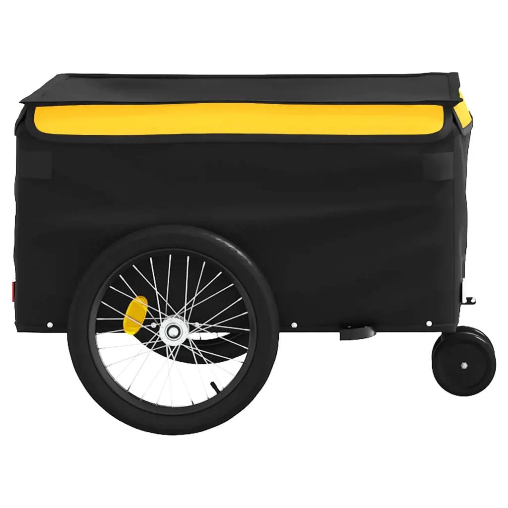 Fietstrailer 30 kg ijzer zwart en geel (7)