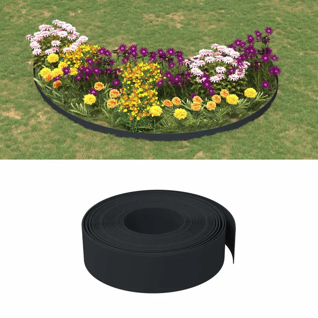 Tuinranden 3 st 10 m 15 cm polyetheen zwart (1)