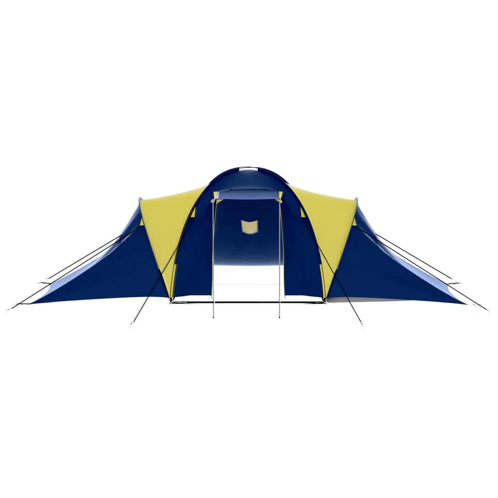 Tent 9-persoons polyester blauw en geel (2)