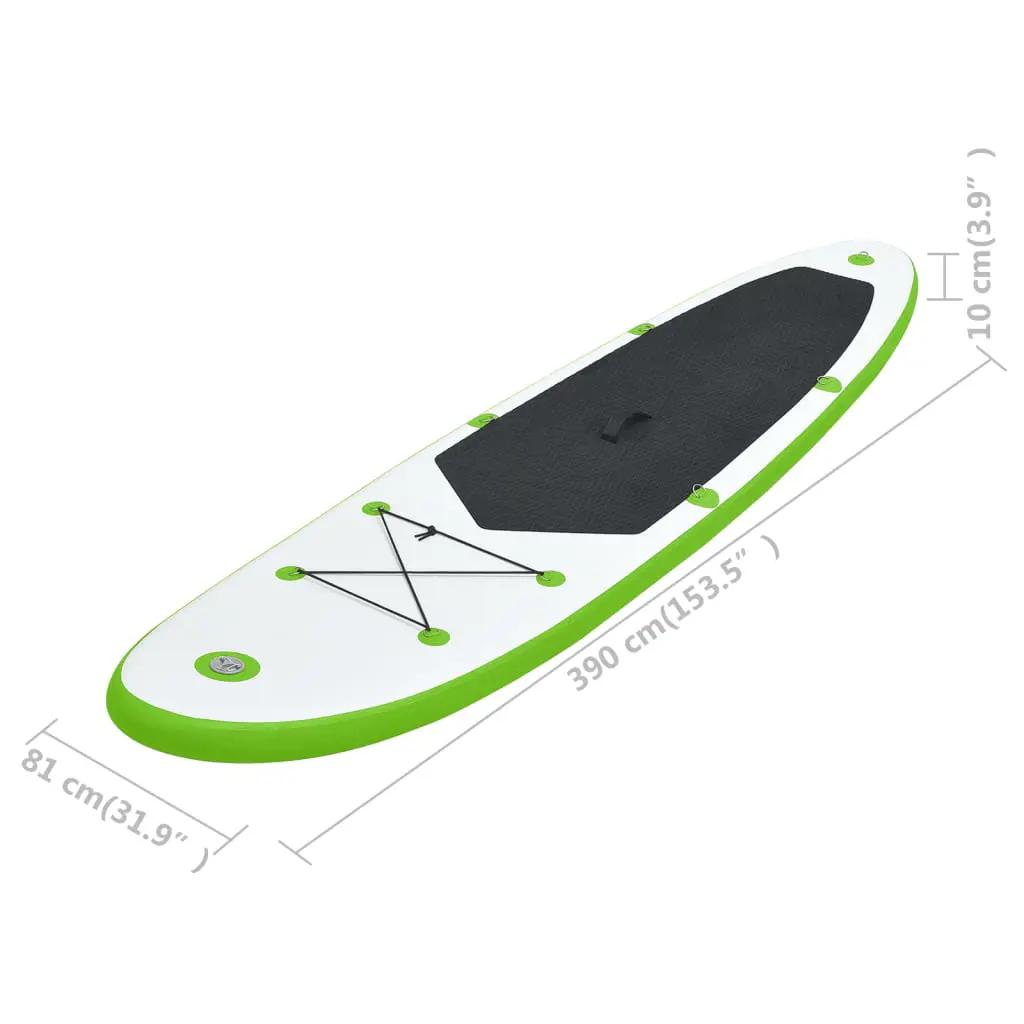 Stand Up Paddleboardset opblaasbaar groen en wit (9)