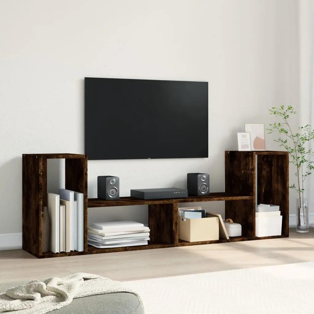 Tv-meubelen 2 st 75x30x50 cm bewerkt hout gerookt eikenkleurig (3)
