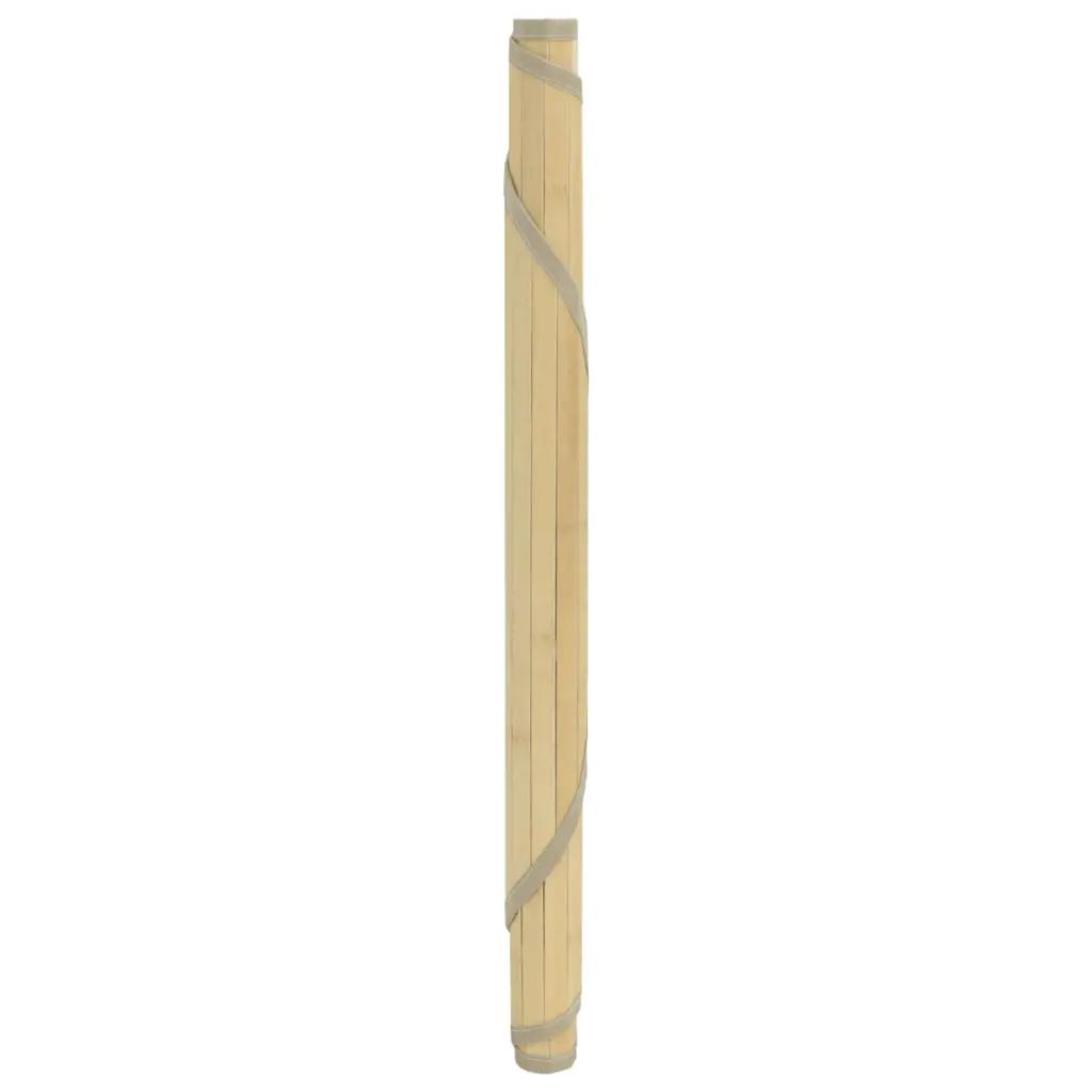 Vloerkleed rond 60 cm bamboe lichtnaturel (3)