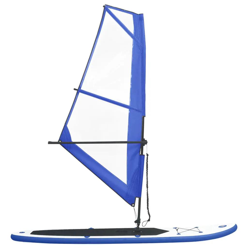 Stand-up paddleboard opblaasbaar met zeilset blauw en wit (2)