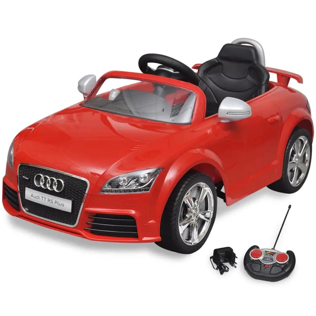Kinderauto elektrisch met afstandsbediening Audi TT RS rood (1)
