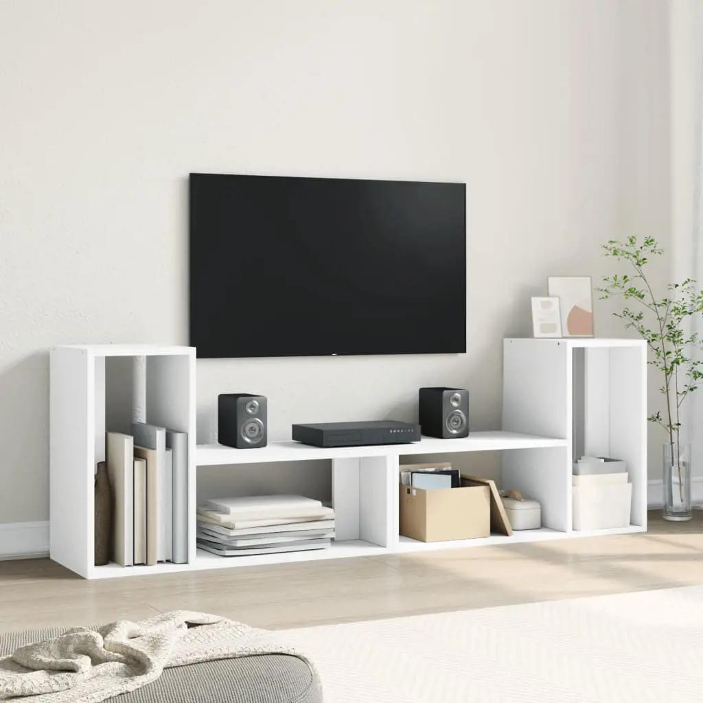 Tv-meubelen 2 st 75x30x50 cm bewerkt hout wit (3)