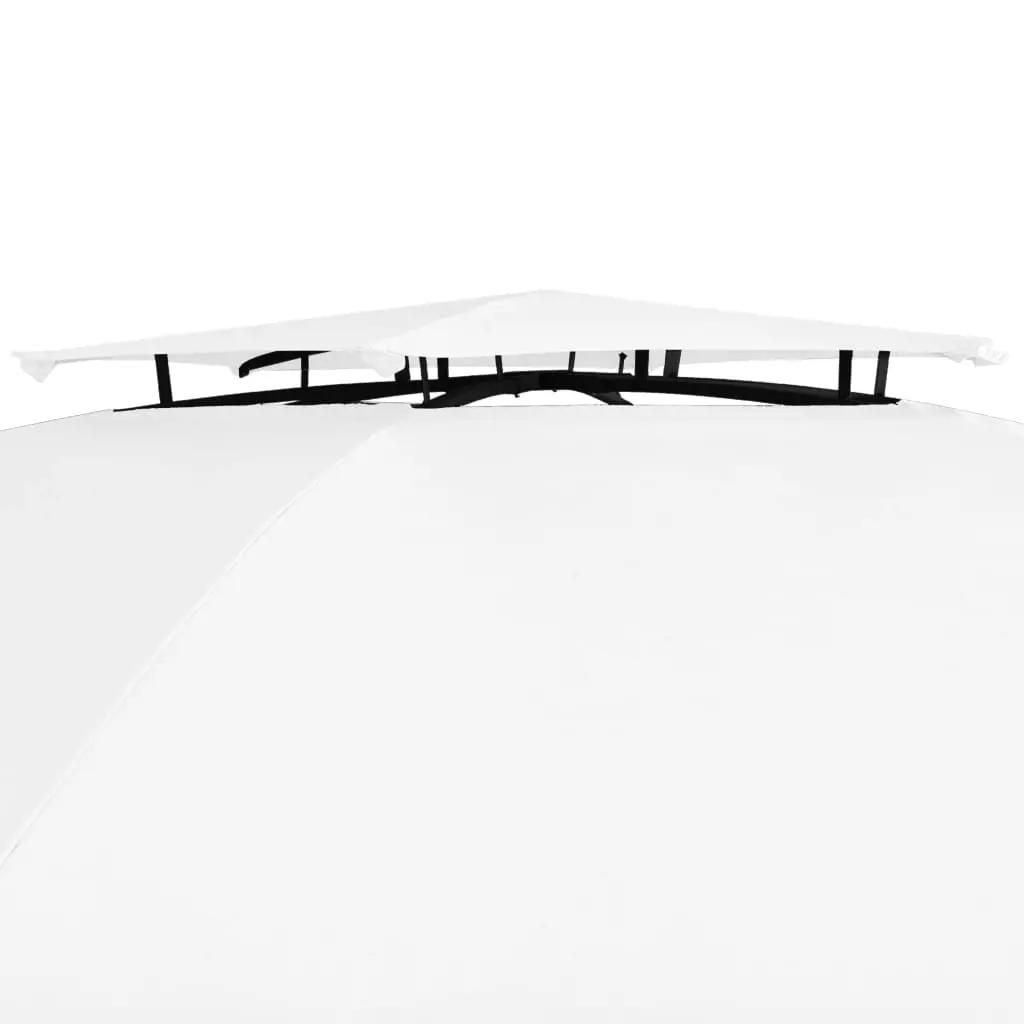 Tuinpaviljoen met gordijnen 180 g/m² 360x312x265 cm wit (4)