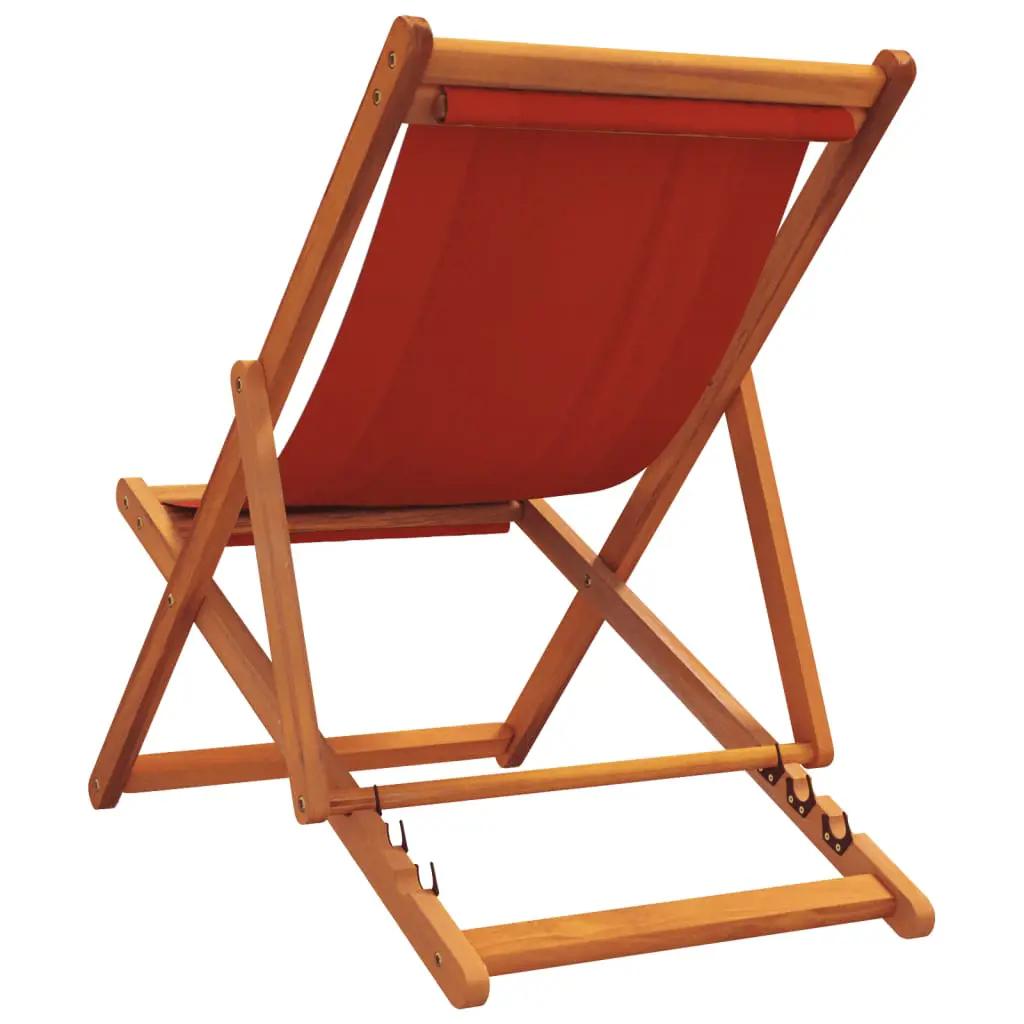 Strandstoelen 2 st inklapbaar stof rood (6)