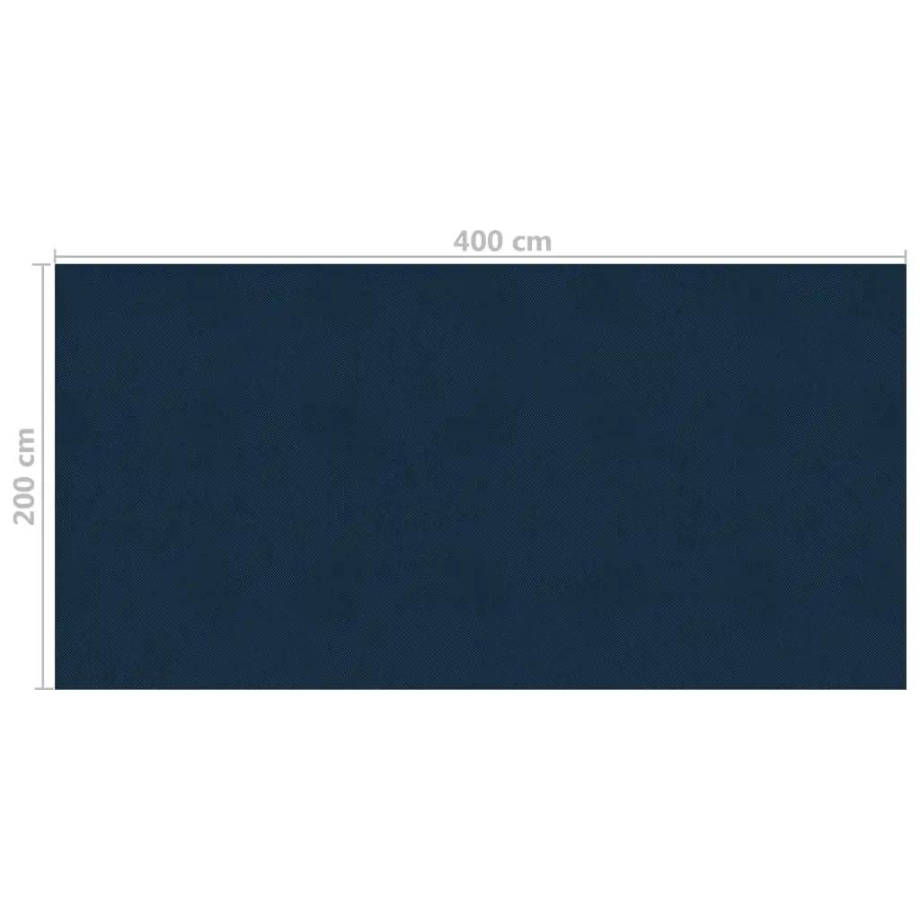 Zwembadfolie solar drijvend 400x200 cm PE zwart en blauw (5)