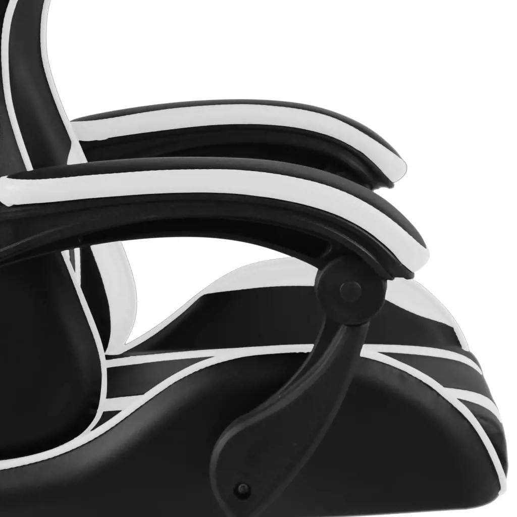 Racestoel kunstleer zwart en wit (5)