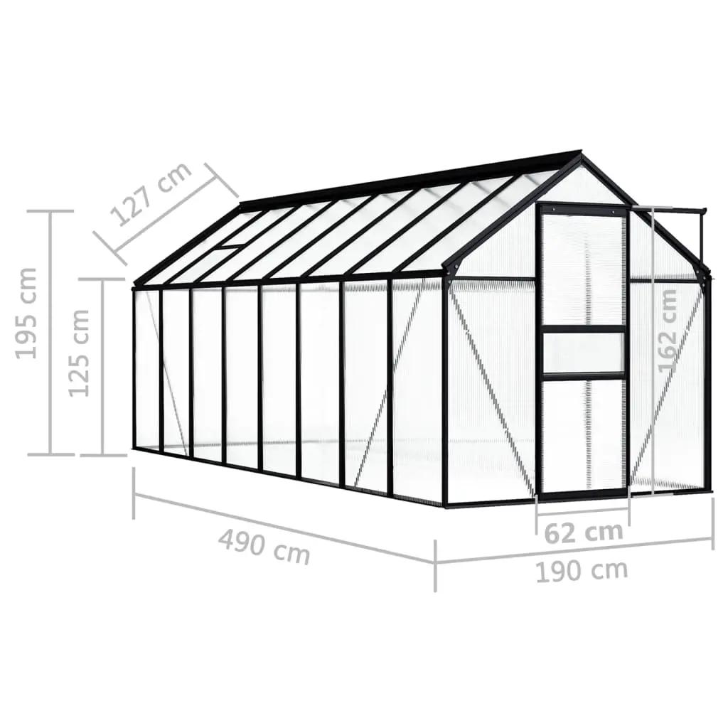 Tuinkas 9,31 m² aluminium antracietkleurig (6)