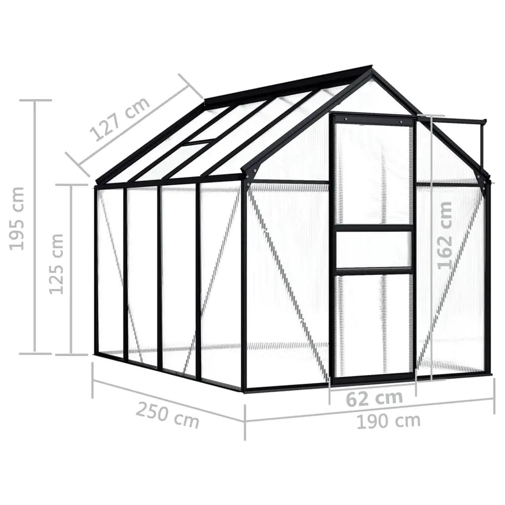 Tuinkas 4,75 m² aluminium antracietkleurig (5)