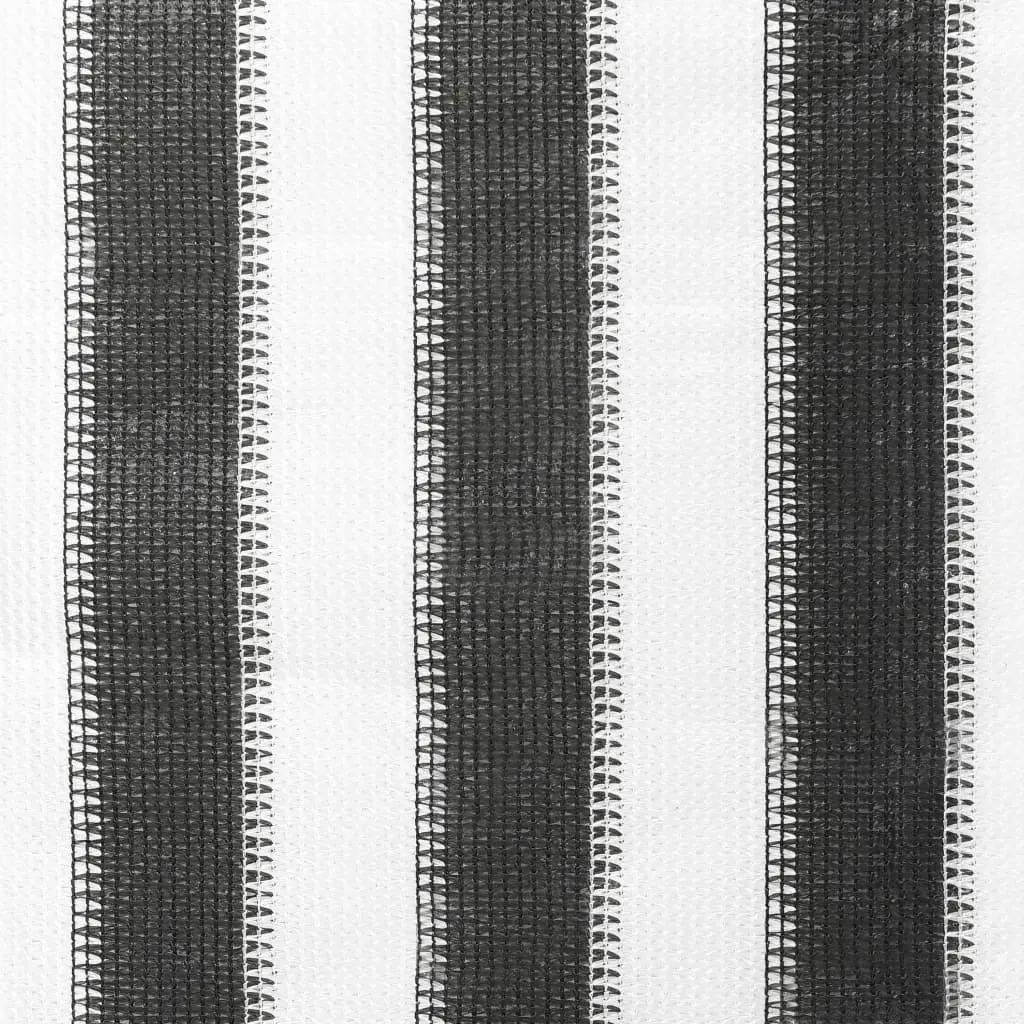 Rolgordijn voor buiten gestreept 60x140 cm antraciet en wit (5)