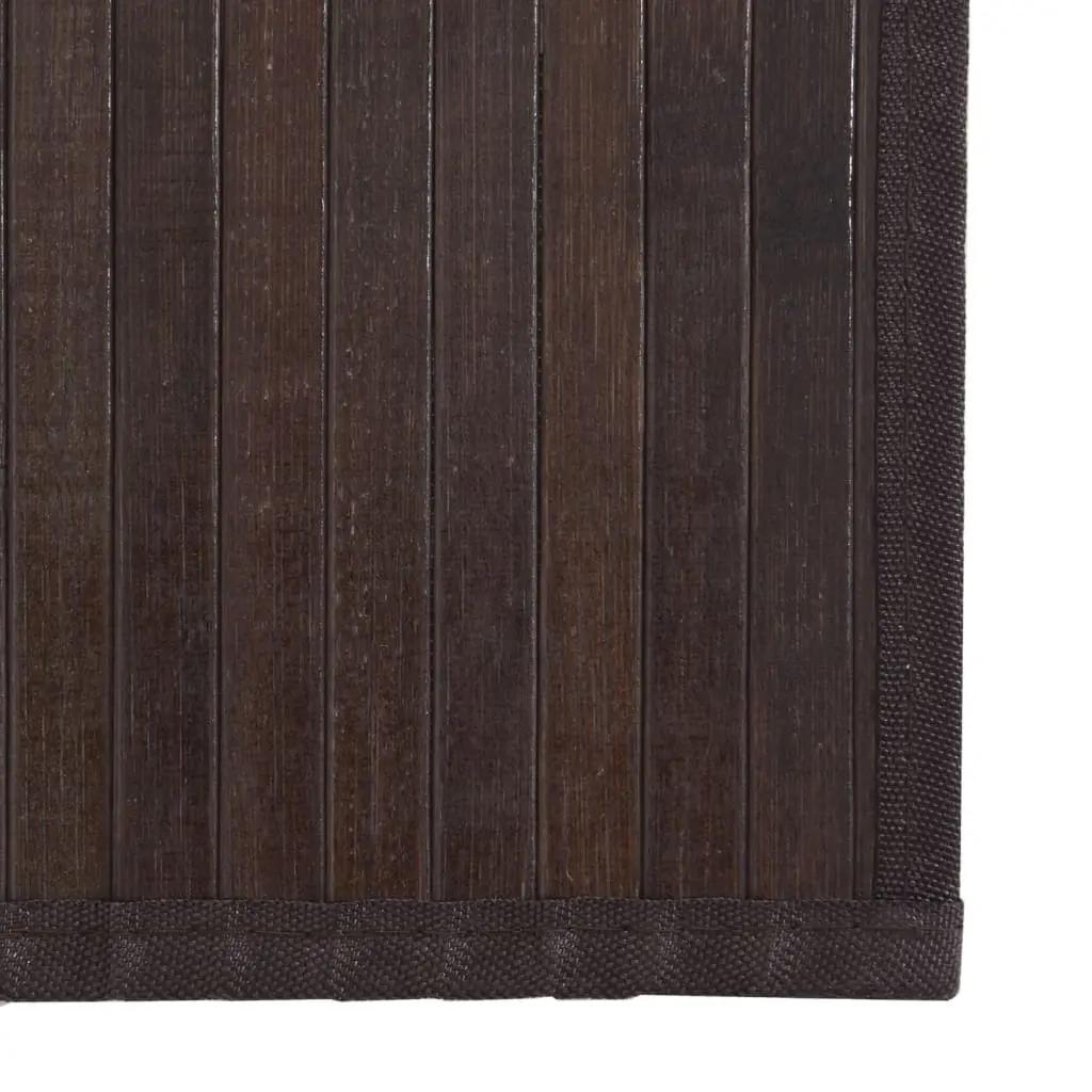 Vloerkleed rechthoekig 60x400 cm bamboe donkerbruin (6)