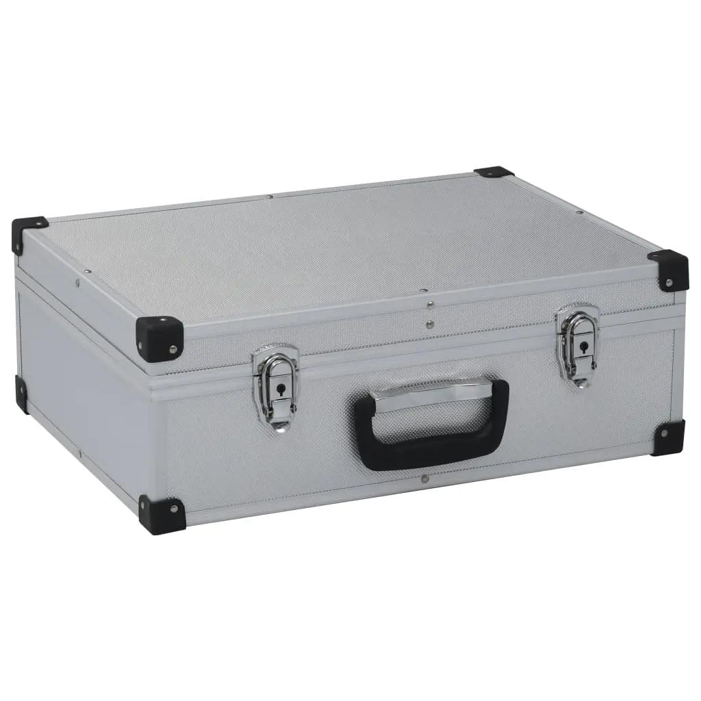 Gereedschapskoffer 46x33x16 cm aluminium zilverkleurig