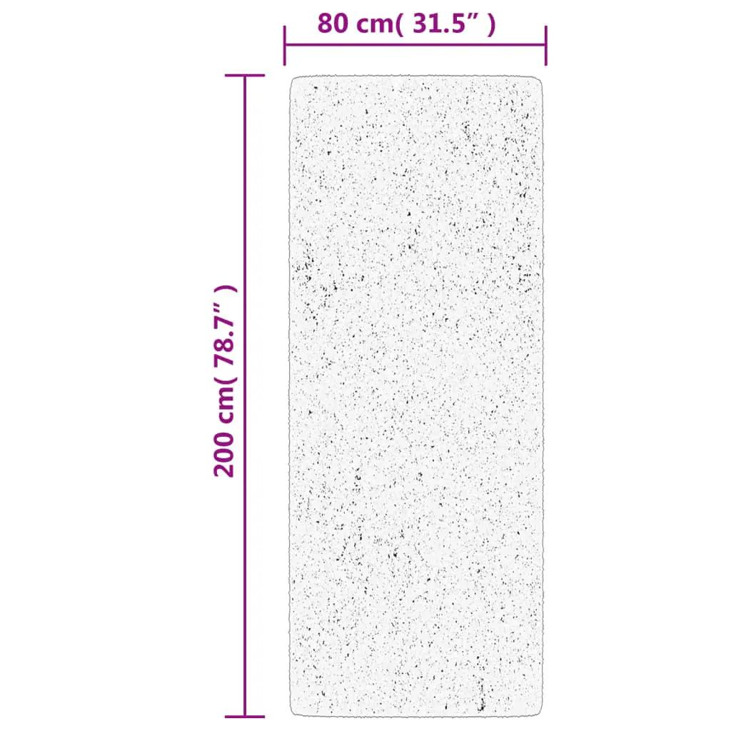 Vloerkleed HUARTE laagpolig zacht wasbaar 80x200 cm zandkleurig (10)