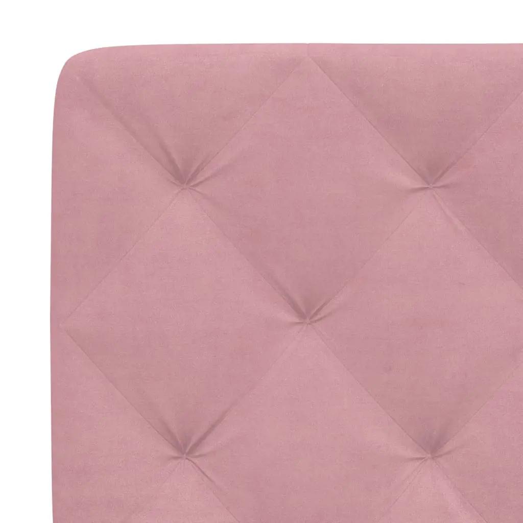 Bed met matras fluweel roze 80x200 cm (6)