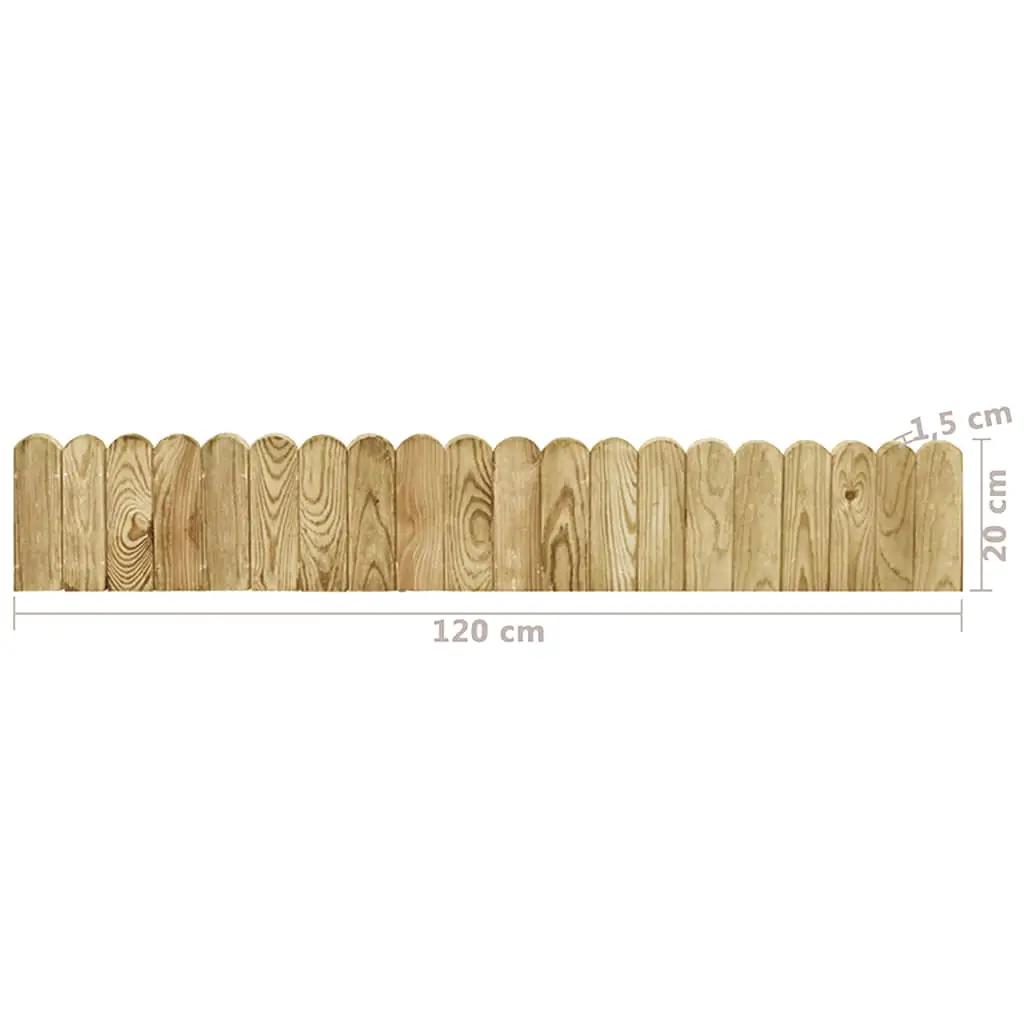 Gazonrand 120 cm geïmpregneerd grenenhout groen (5)