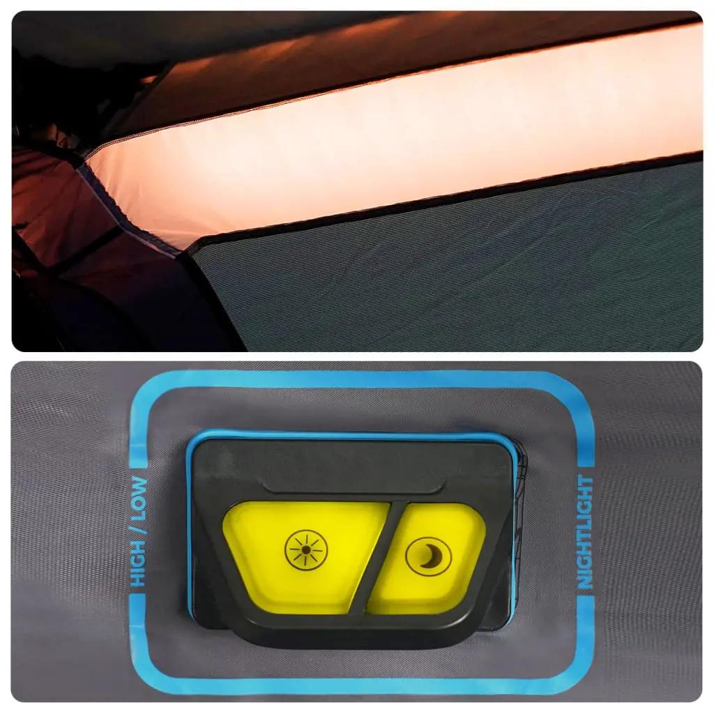 Tent 9-persoons waterdicht met LED lichtgroen (11)