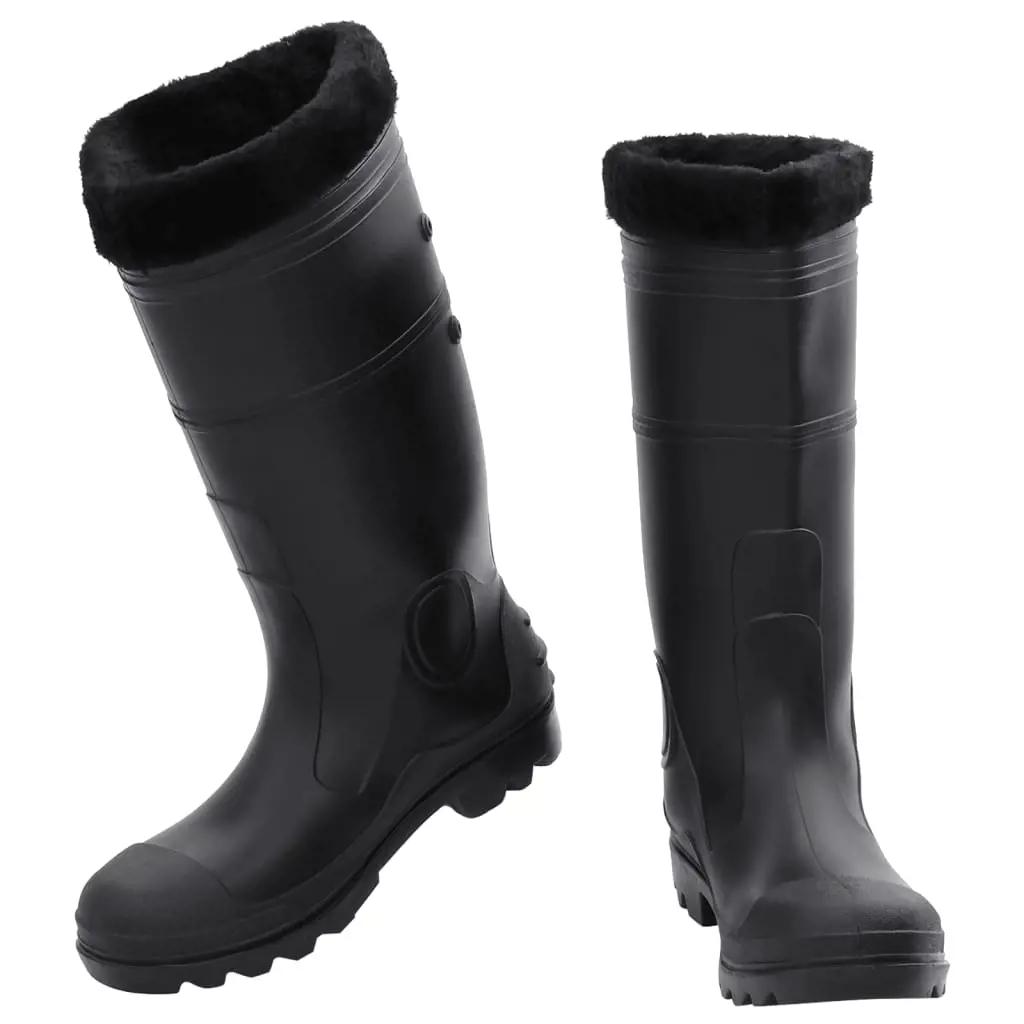 Regenlaarzen met verwijderbare sokken maat 41 PVC zwart (2)
