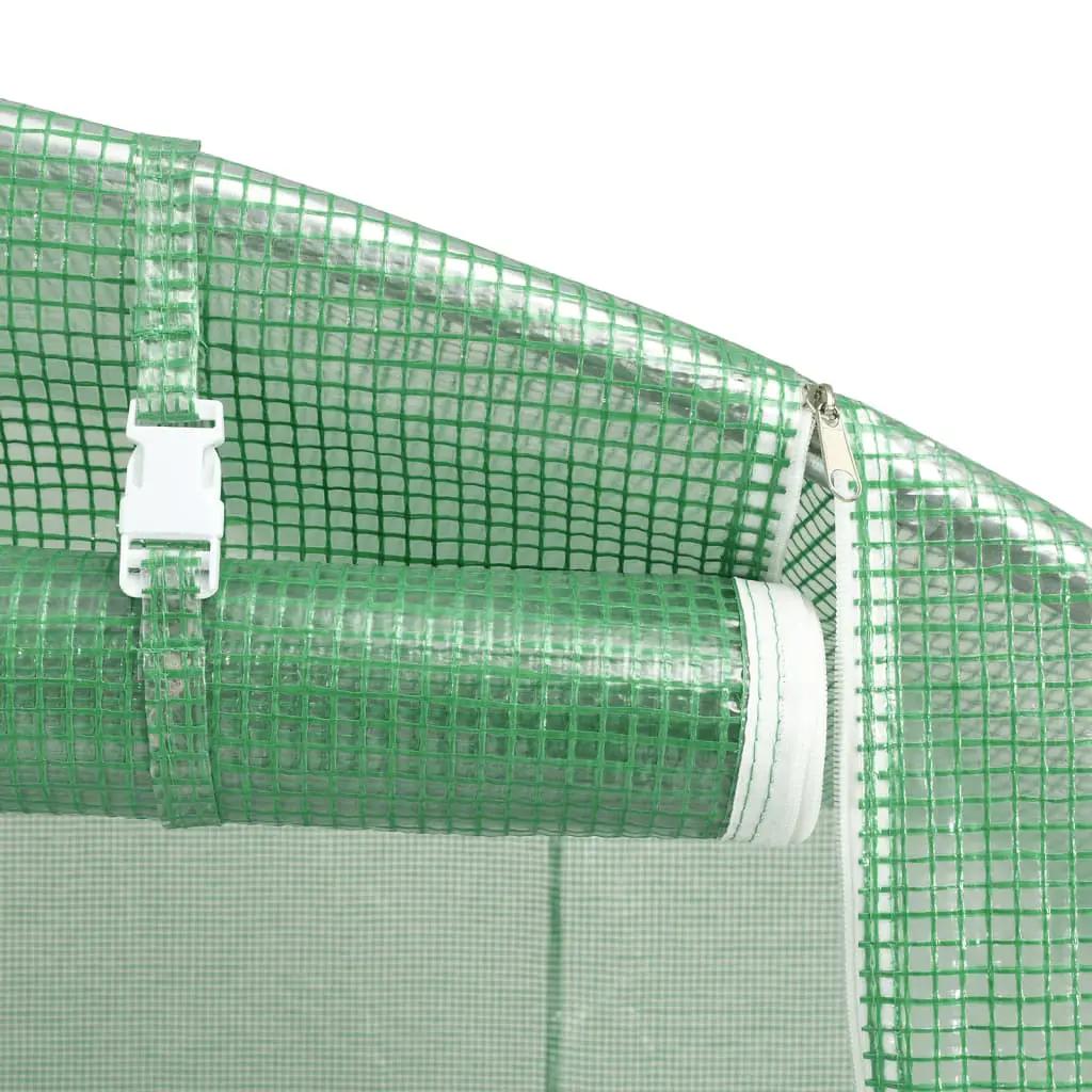 Tuinkas met stalen frame 40 m² 20x2x2 m groen (8)
