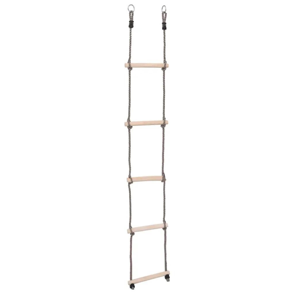 Ladder met 5 sporten 210 cm massief grenenhout (3)