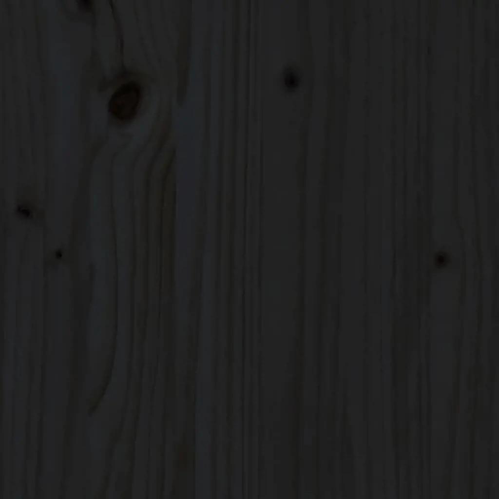 Boekenkast 80x35x126 cm massief grenenhout zwart (7)