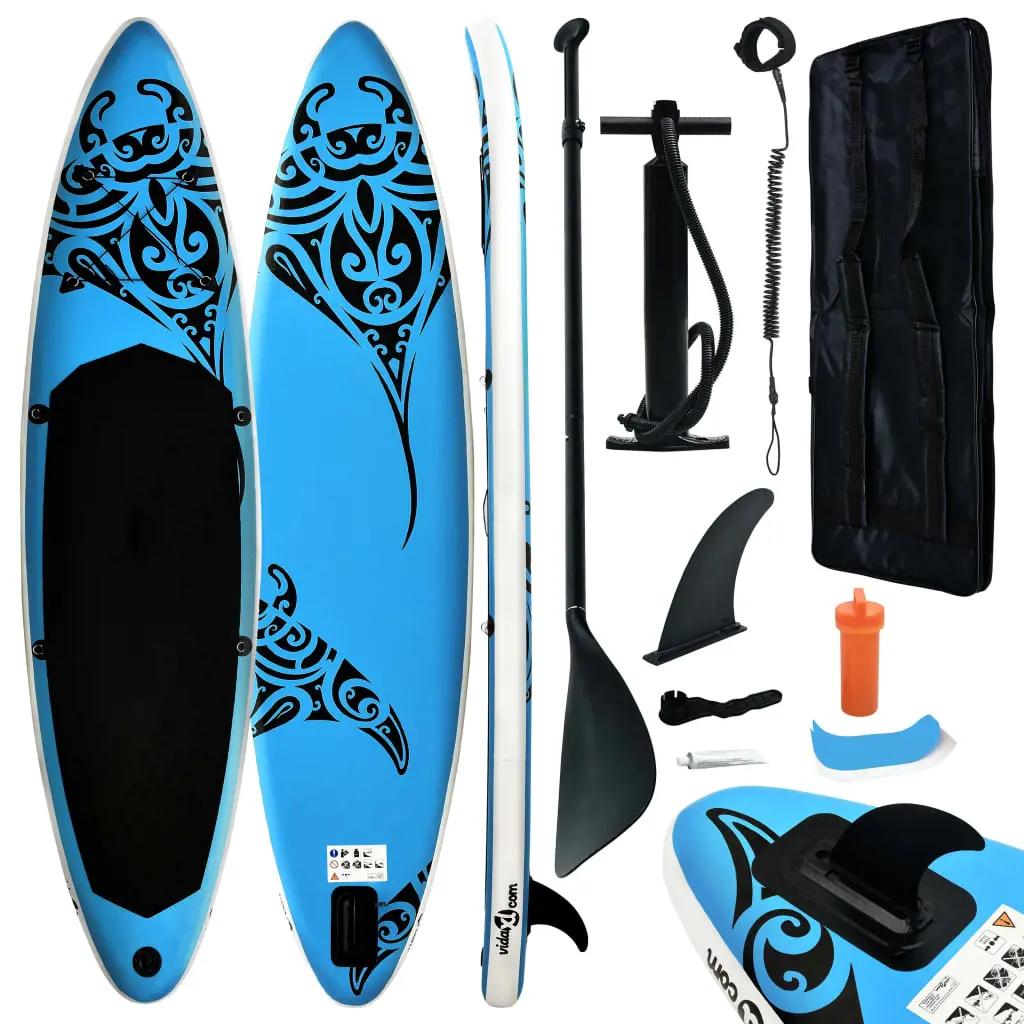 Stand Up Paddleboardset opblaasbaar 366x76x15 cm blauw (1)