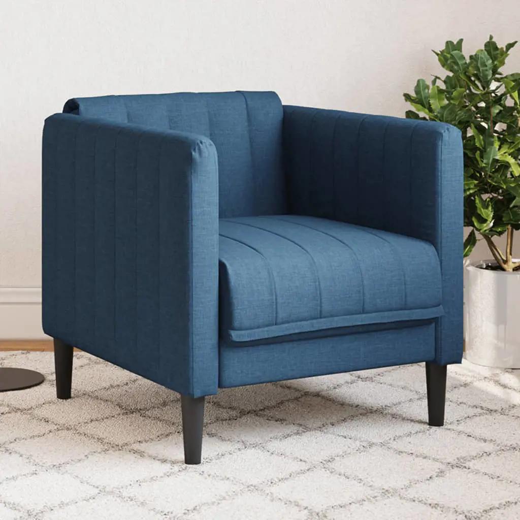 Fauteuil stof blauw (1)