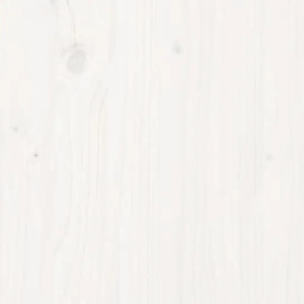Zandbak met bankjes vierkant massief grenenhout wit (8)