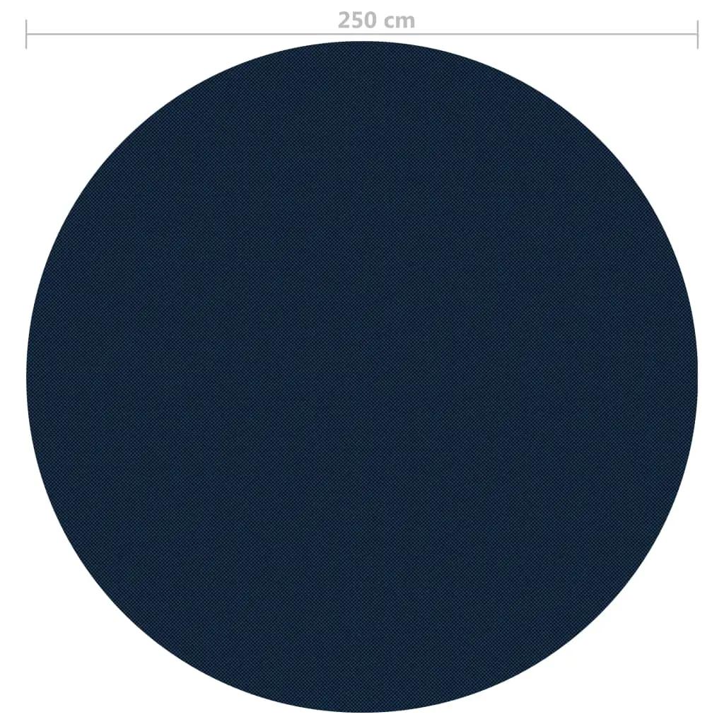 Zwembadfolie solar drijvend 250 cm PE zwart en blauw (5)