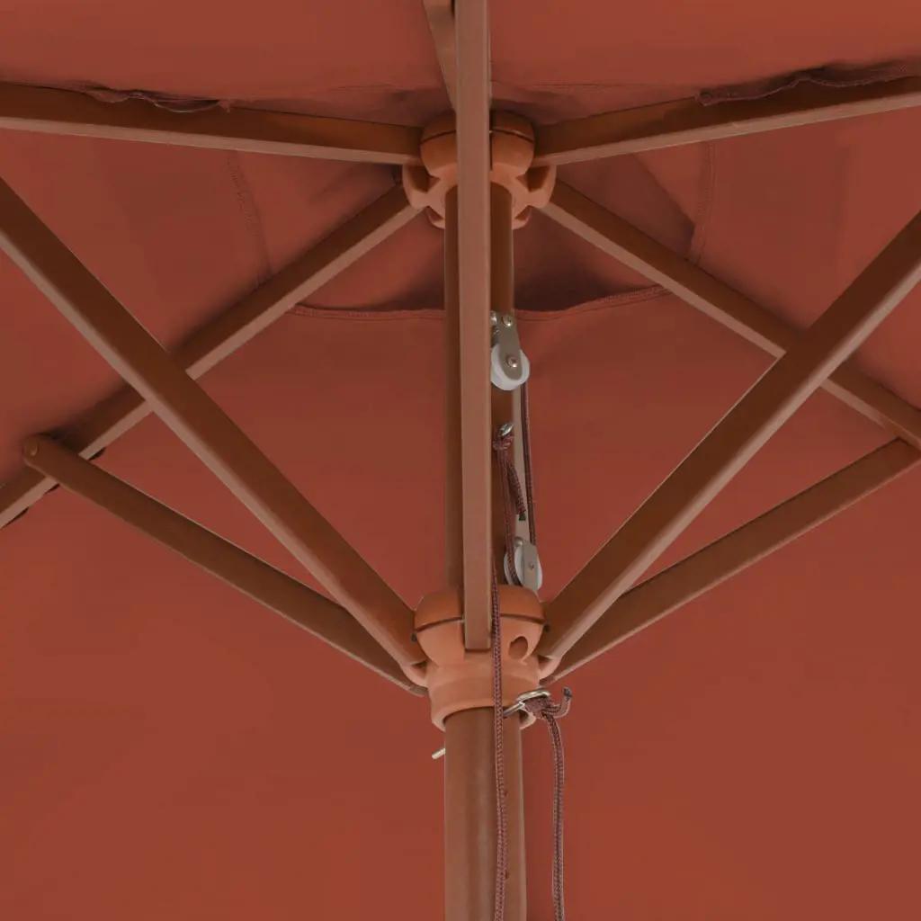 Parasol met houten paal 150x200 cm terracottakleurig (6)
