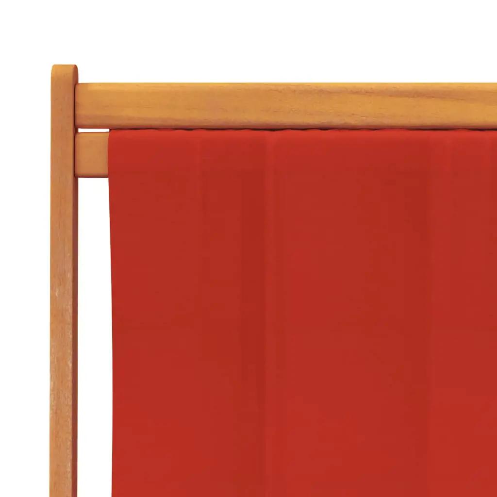 Strandstoelen 2 st inklapbaar stof rood (8)