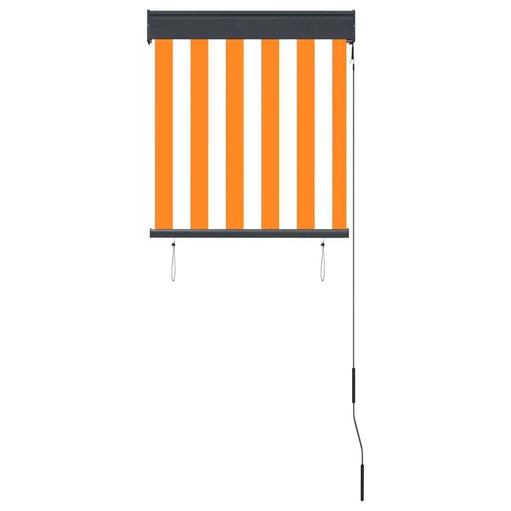 Rolgordijn voor buiten 60x250 cm wit en oranje (4)