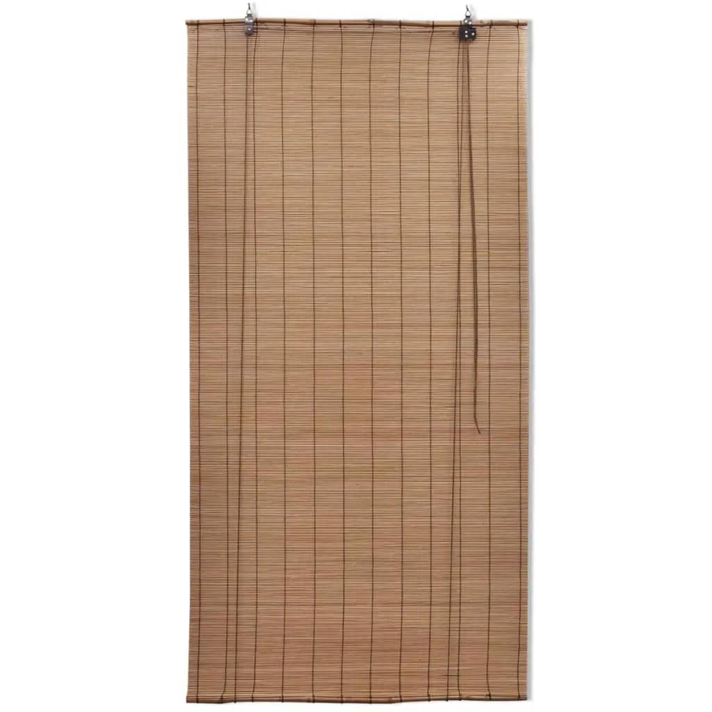 Rolgordijn 80x160 cm bamboe bruin (2)