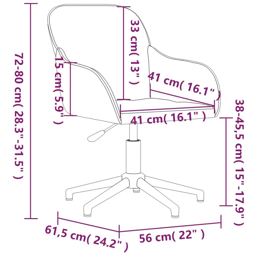 Kantoorstoel draaibaar fluweel lichtgroen (9)