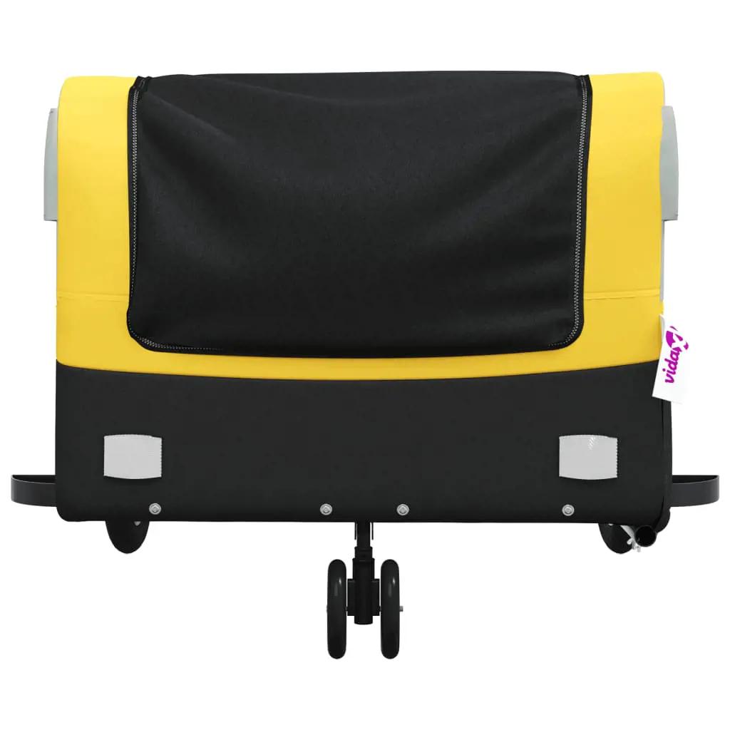 Fietstrailer 45 kg ijzer zwart en geel (6)