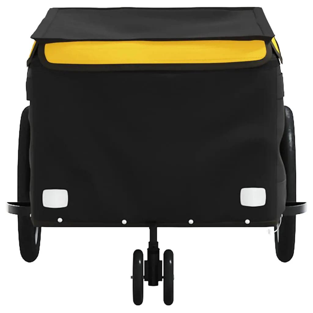 Fietstrailer 30 kg ijzer zwart en geel (6)
